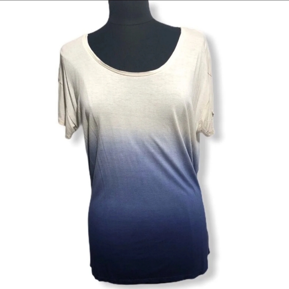 GUG H&M BLUE OMBRE BLOUSE TOP